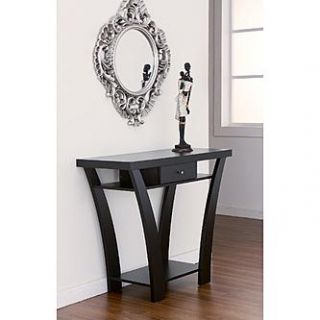 Furniture of America Mesas Black Console Table with Drawer   Home
