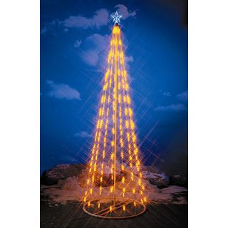 Homebrite Solar String Light Christmas Cone Tree in