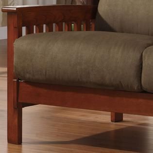 Oxford Creek  Mission style Oak and Olive Sofa