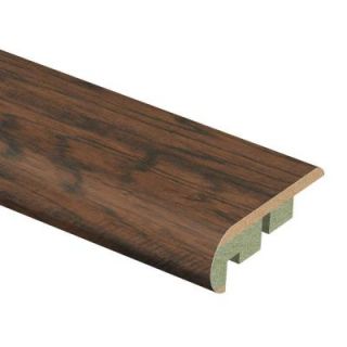 Zamma Coffee Handscraped Hickory 3/4 in. Thick x 2 1/8 in. Wide x 94 in. Length Laminate Stair Nose Molding 0137541640