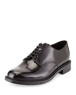 Giorgio Armani Leather Derby Shoe, Black
