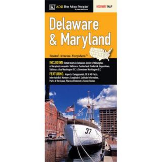 Universal Map Delaware/Maryland Large Print Fold Map (Set of 2)