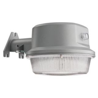 Lithonia Lighting Grey LED Outdoor Wall/Post Mount Area Security Light OLAL 40K 120 PE