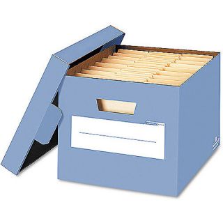 Bankers Box Decorative Storage Box, Cornflower Blue, 4/Carton