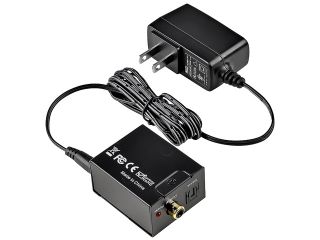 Insten 1668067 1X Digital Optical Coaxial Toslink to Analog RCA Audio Converter