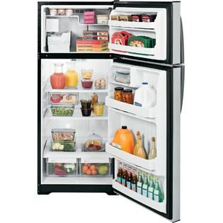 GE  18.1 cu. ft. Top Freezer Refrigerator w/ Ice Maker   Stainless