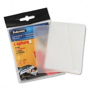 Fellowes Laminating Pouches, 5mm, 2 5/8 x 3 7/8, 25/pack   Office