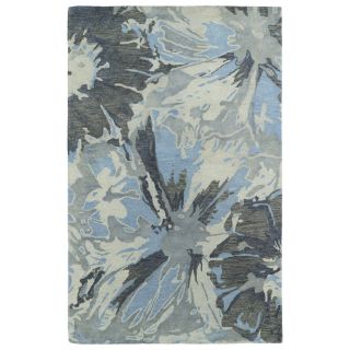 Kaleen Brushstrokes Grey Rectangular Indoor Tufted Distressed Area Rug (Common 8 x 11; Actual 96 in W x 132 in L)