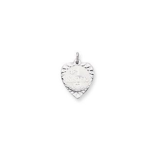 Jewelryweb Number 1 Sister Heart Disc Charm