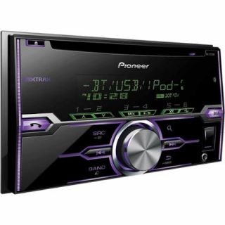Pioneer FH X721BT Double DIN Single CD Receiver with Built in Bluetooth
