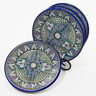 Le Souk Ceramique Set of 4 Malika Design Side Plates (Tunisia