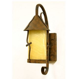 Creative Creations 10 in W 1 Light Rustic Wrought Iron Arm Wall Sconce