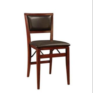 Linon Keira Padded Back Folding Chairs, Set of 2, Espresso