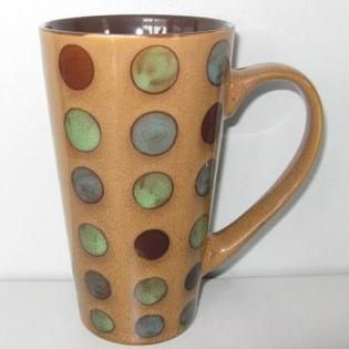Home Essentials Taupe Dot Coffee Mug   Home   Dining & Entertaining