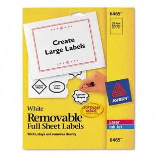 ERASABLE ID LABELS, 7/8 X 2 7/8, WHITE, 80/PACK