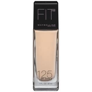 Maybelline New York Fit Me Foundation, 125 Nude Beige SPF 18, 1 OZ