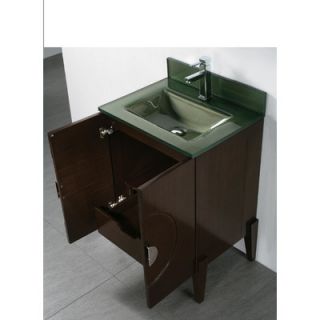 Madeli Genova 24 Bathroom Vanity Set with Glass Top