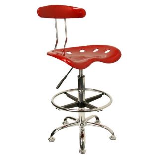 Belnick Tractor Seat Drafting Stool   Red