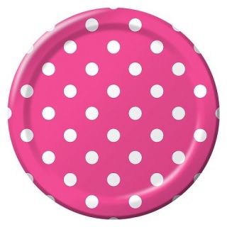 Spritz™ Dot Dinner Plates Hot Pink 9 10 Ct