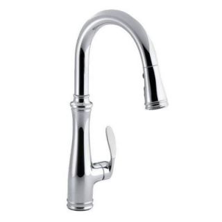 KOHLER Bellera Single Handle Pull Down Sprayer Kitchen Faucet with DockNetik and Sweep Spray in Polished Chrome K 560 CP