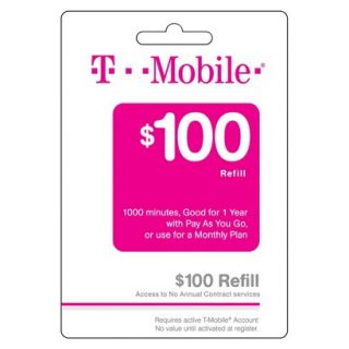 Mobile $100 Prepaid Refill Card