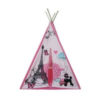 61 in. 4 Wall Teepee Tent with Paris Pattern TP74G