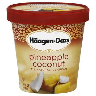 Haagen Dazs  Ice Cream, Pineapple Coconut, 14 fl oz (414 ml)