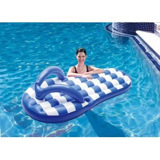 Swim Time  Marine Blue Flip Flop 71 in. Inflatable Pool Float