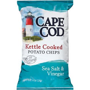 Cape Cod Kettle Cooked Sea Salt & Vinegar Potato Chips 8 OZ BAG   Food