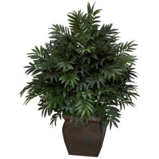 43 in. H Green Triple Bamboo Palm with Decorative Planter Silk Plant 6719