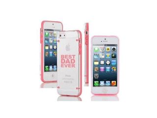Apple iPhone 6 Plus / 6s Plus Ultra Thin Transparent Clear Hard TPU Case Cover Best Dad Ever (Pink)