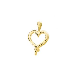 Jewelryweb 14k Yellow Gold Heart Shaped Pendant