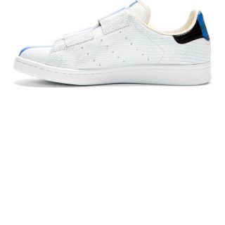 Raf Simons White Eteched Leather Adidas Edition Low Top Sneakers