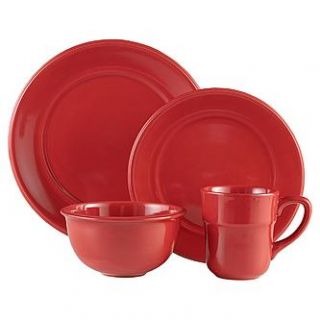 Country Living Set of 4 Red Round 11 Dinner Plates   Home   Dining