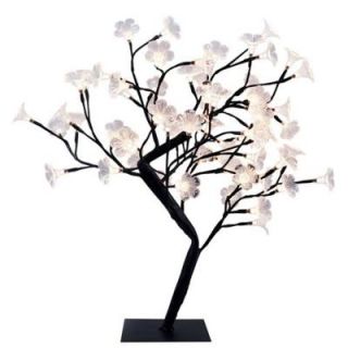Simple Designs 23.62 in. Black LED Cherry Blossom Decorative Lighted Tree NL2008 BLK