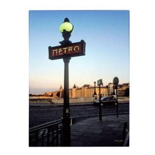 Trademark Fine Art 19 in. x 14 in. Le Metro at Dusk Canvas Art KY0011 C1419GG