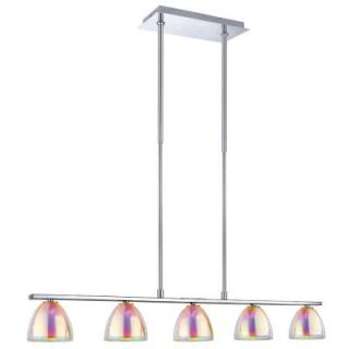 Eglo Acento 5 Light 40 Watt Hanging Chrome Trestle Light 90079A