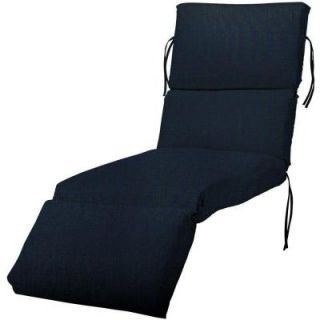 Home Decorators Collection Sunbrella Canvas Navy Outdoor Chaise Lounge Cushion 1573620390