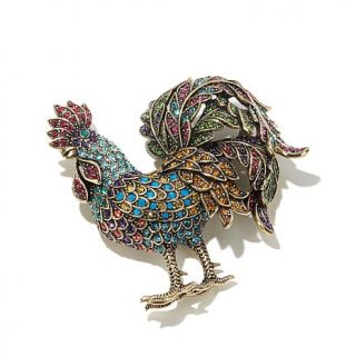 Heidi Daus "Ravishing Rooster" Crystal Pin   7565416