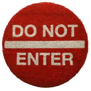 Entryways Do Not Enter 17 in. x 28 in. Non Slip Coir Door Mat P1038
