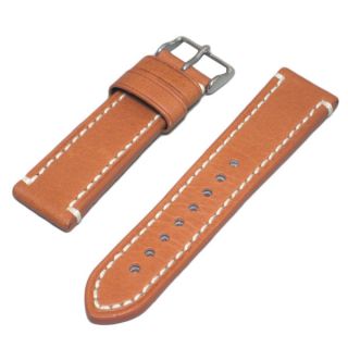 Genuine Leather Tan Watch Strap with Contrast Stitching   16148055