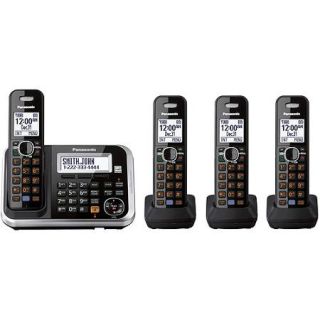 Panasonic KX TG6844B 4 Handset 1.9GHz DECT 6.0 Wall Mountable Cordless Phone New