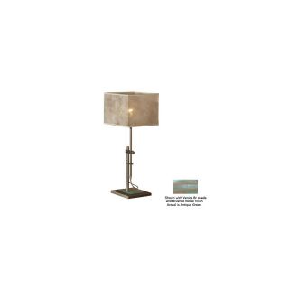 Lustrarte 26 3/4 in Antique Green Table Lamp with Fabric Shade