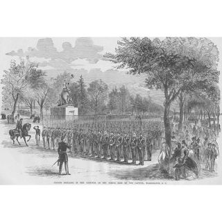 Buyenlarge German Soldiers of The Steuben Regiment by Frank Leslie