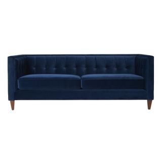 Jennifer Taylor Broderick Royal Blue Tufted Fabric Vanity Sofa