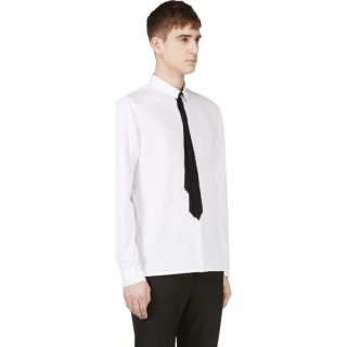 Krisvanassche White Trompe Loeil Tie Shirt