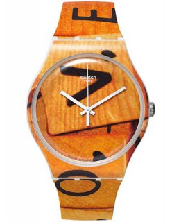 Swatch Unisex Swiss Love Game Multicolor Print Silicone Strap Watch