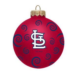 MLB Saint (St.) Louis Cardinals Ball Ornament with Swirls   Fitness