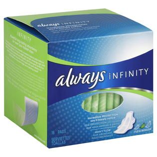 Always Infinity Pads, Flexi Wings, Heavy Flow, 16 pads   Health