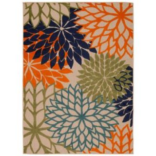 Nourison Aloha Multicolor 7 ft. 10 in. x 10 ft. 6 in. Indoor/Outdoor Area Rug 242730